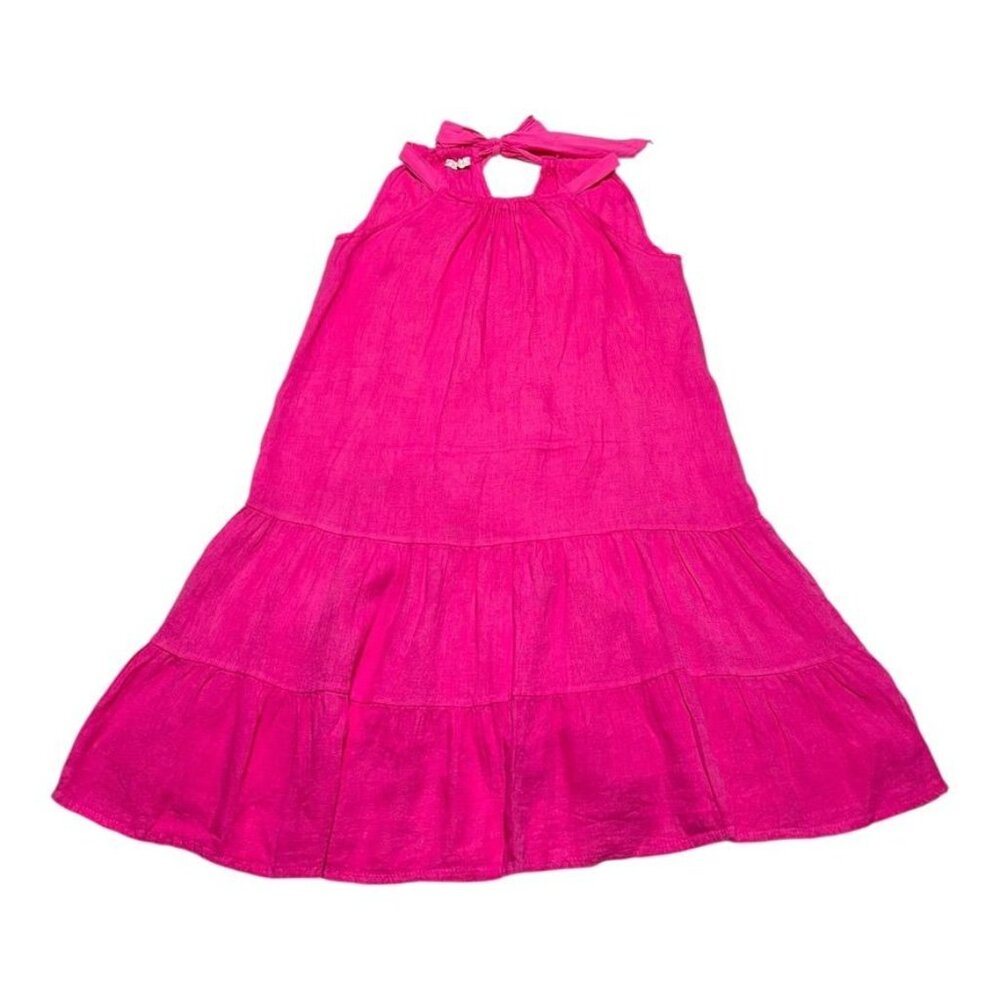 Bellambia Linen Shift Dress Pink Size Small